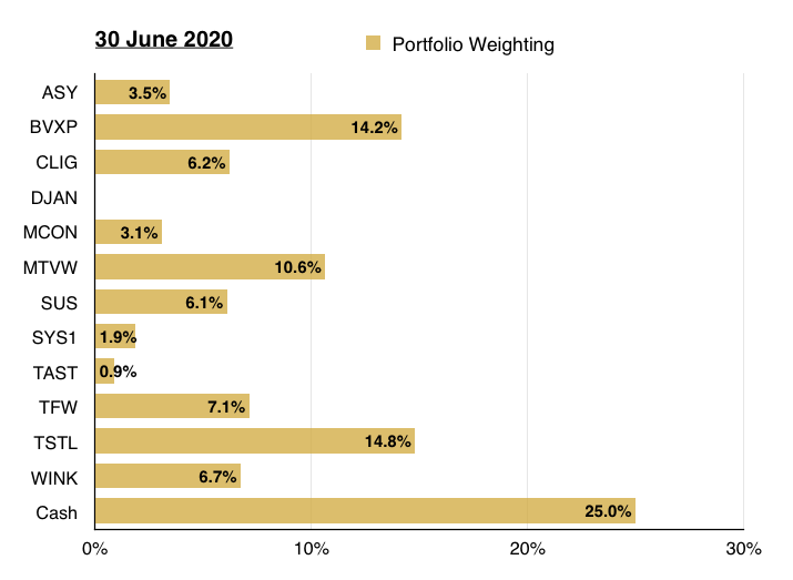 q2 2020 maynard paton portfolio weighting